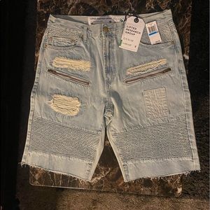 LRG denim ripped shorts